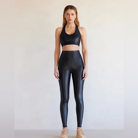 NWOT Carbon38 high rise full length legging in Takara shine. - Picture 2 of 11